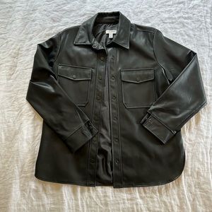 topshop faux leather jacket